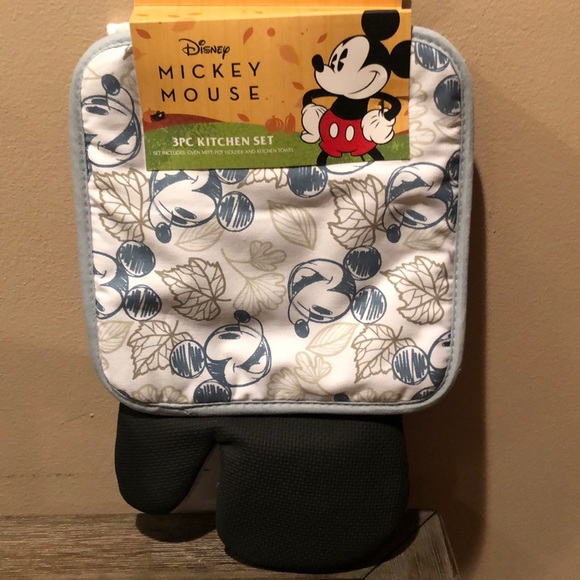 Disney lt Blue Mickey Mouse 3 piece kitchen set - Picture 1 of 5